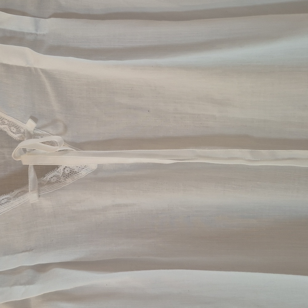 Contemporary Usa Vintage Cotton Sleep Dress Lace Embroidery Detail Cottagecore L - Picture 7 of 14